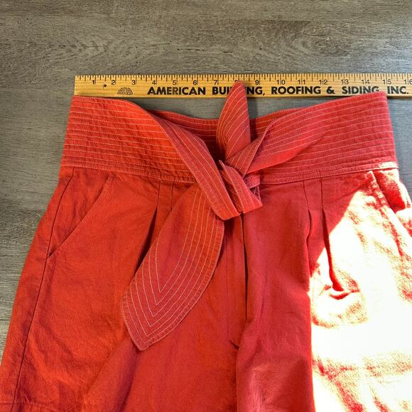 Free People One Pink Orange One Viola Slouchy Tie Front Shorts 4 - Picture 6 of 9